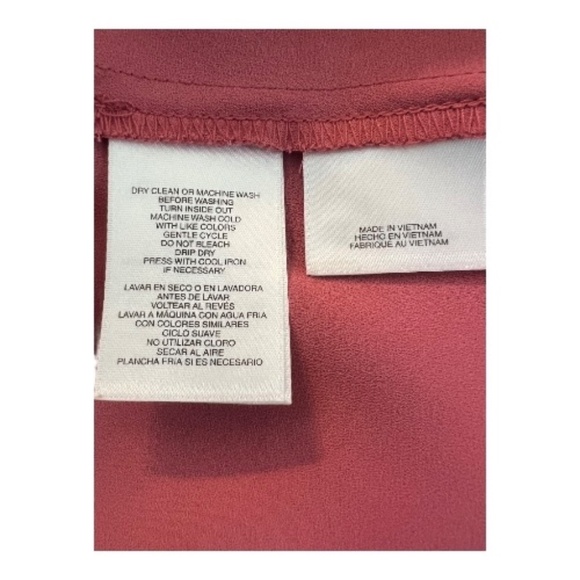 πΈπ€ EUC NINE WEST Pink Mauve Pleated V-Neck Sleeveless Blouse | Sz XS - Picture 6 of 7